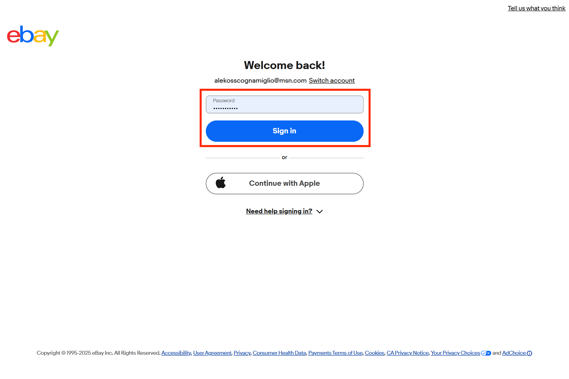 Guida Einvoix | Login Password eBay