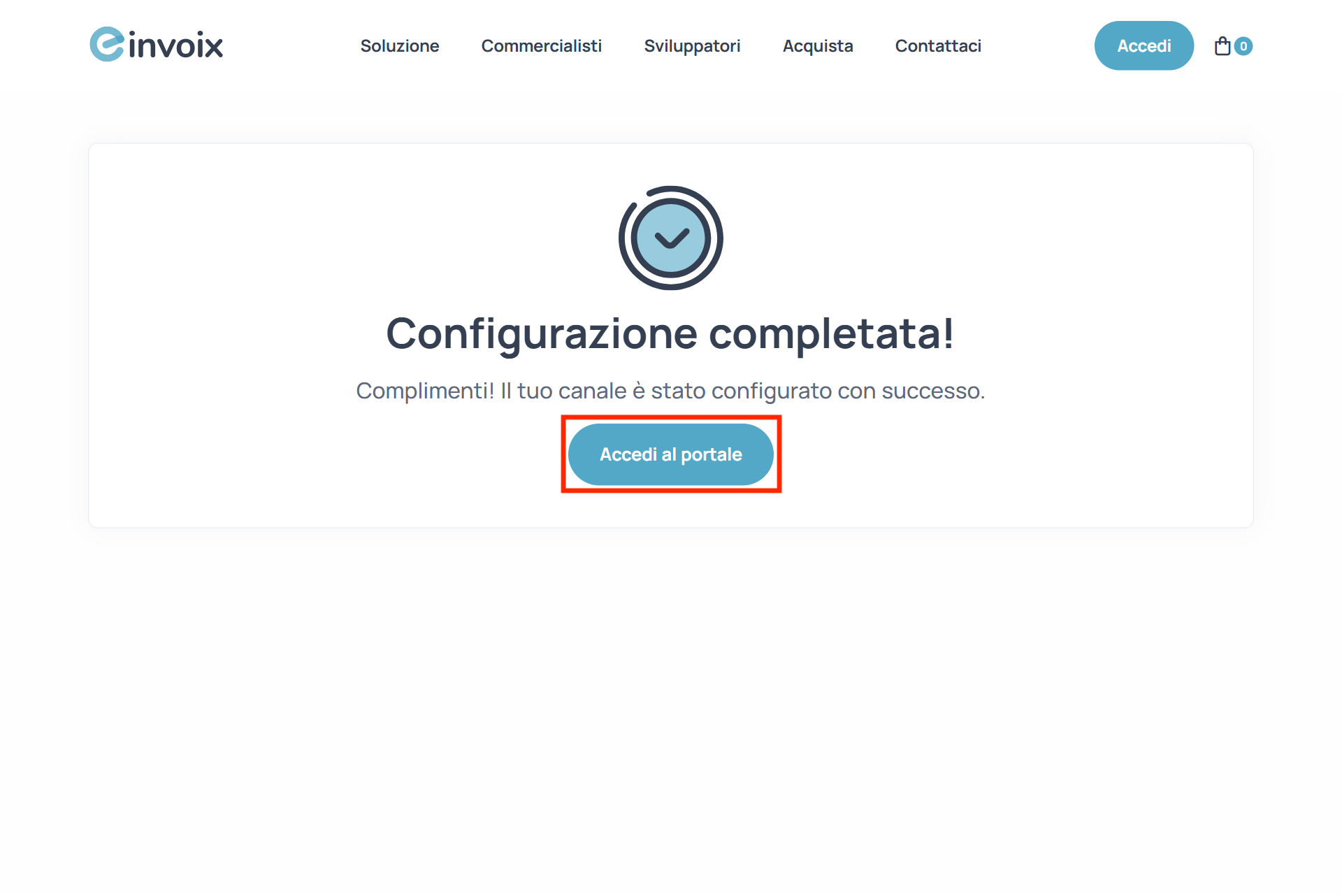 Guida Einvoix | Configurazione Canale Shopify Completata