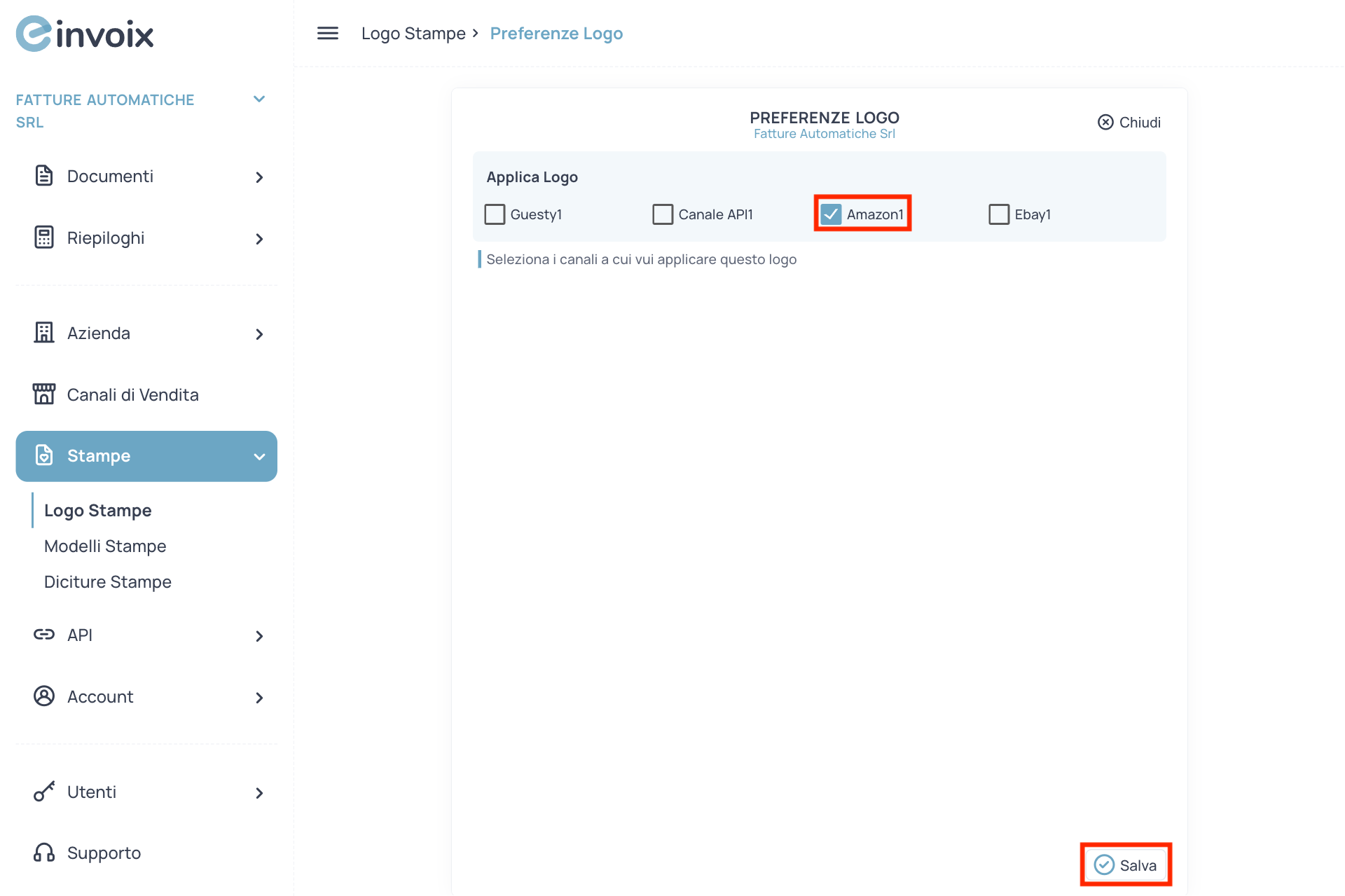 Guida Einvoix | Applica Logo Stampe